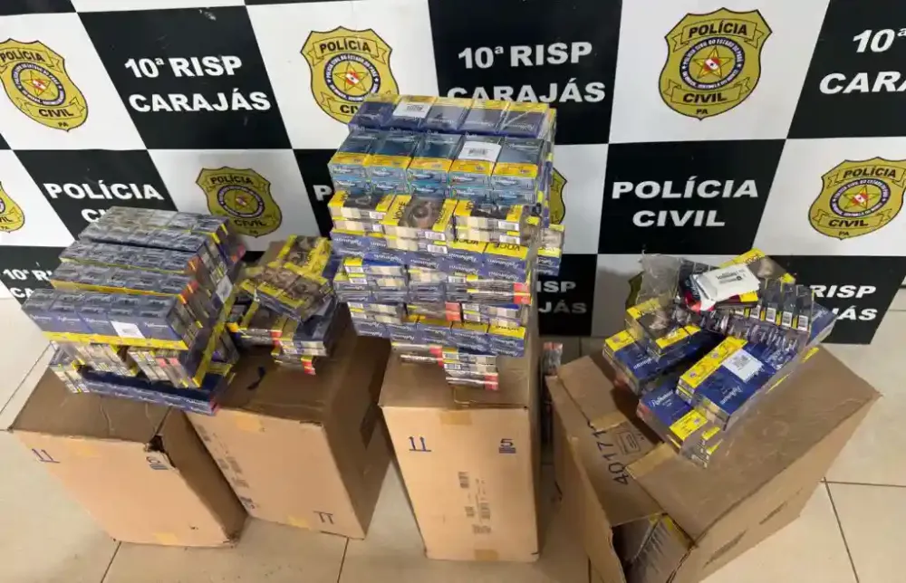 Carga de cigarros roubada é apreendida em Marabá; policiais são presos