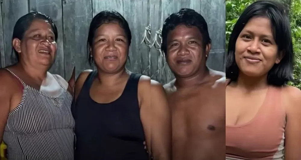 Os quatro membros da mesma família da comunidade indígena que morreram nesta segunda-feira Fotos: Rede Social