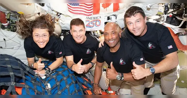 Artemis II volta à Terra após missão histórica na Lua. | Divulgação/NASA