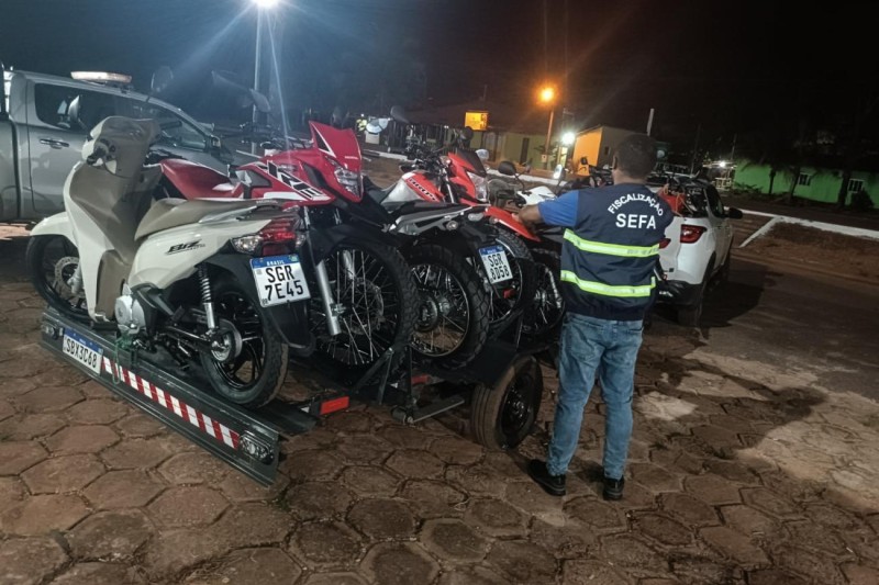 Sefa apreende 11 motos no município de Santana do Araguaia
