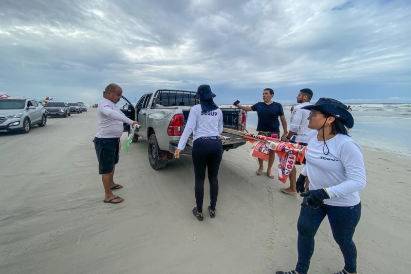 Em Salinópolis, quase 200 agentes de segurança protegem as praias, a cidade e vias de acesso