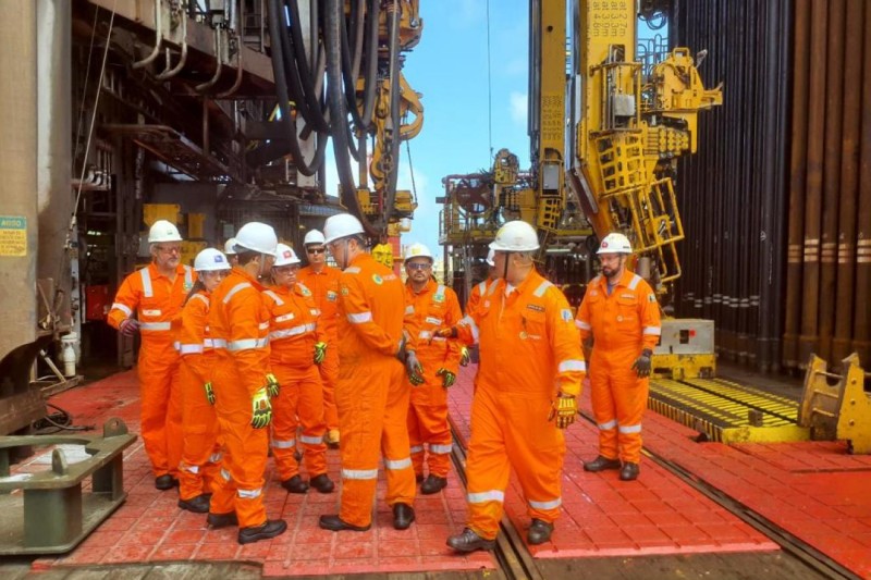 Semas realiza visita técnica na primeira plataforma da Petrobrás planejada para explorar petróleo na Margem Equatorial